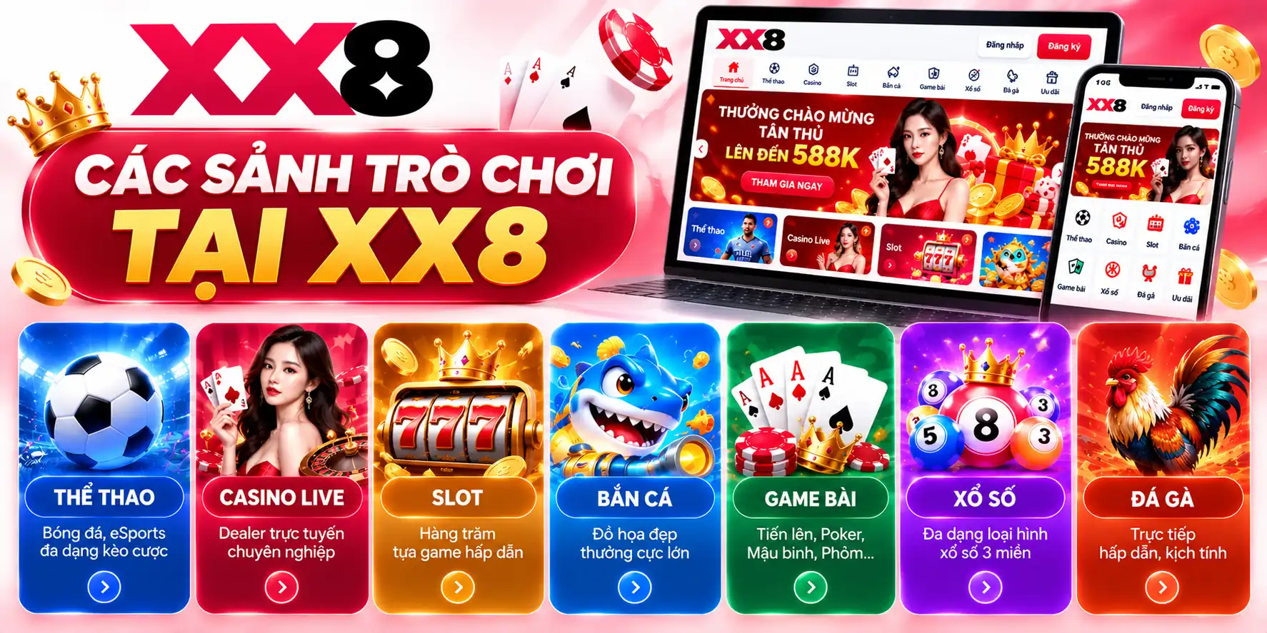 Các Sảnh Trò Chơi Tại XX8